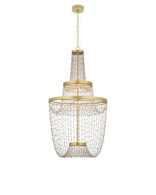 Mademoiselle LED Chandelier in Clear/Contemporary Gold Leaf/Contemporary Gold