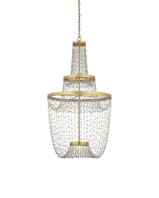 Mademoiselle LED Chandelier in Clear/Contemporary Gold Leaf/Contemporary Gold