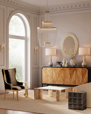 Mademoiselle LED Chandelier in Clear/Contemporary Gold Leaf/Contemporary Gold