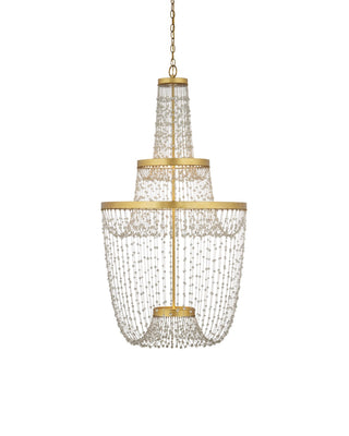 Currey and Company - 9000-1238 - LED Chandelier - Mademoiselle - Clear/Contemporary Gold Leaf/Contemporary Gold