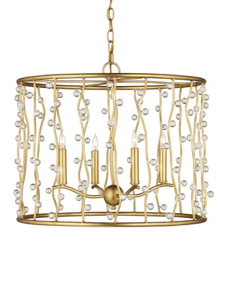 Currey and Company - 9000-1239 - Four Light Chandelier - Adagio - Contemporary Gold Leaf/Contemporary Gold/Clear