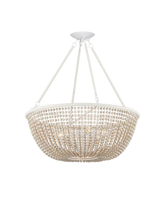 Wychwood Six Light Chandelier in Sugar White/Sandstone/White