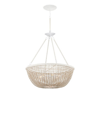 Wychwood Six Light Chandelier in Sugar White/Sandstone/White