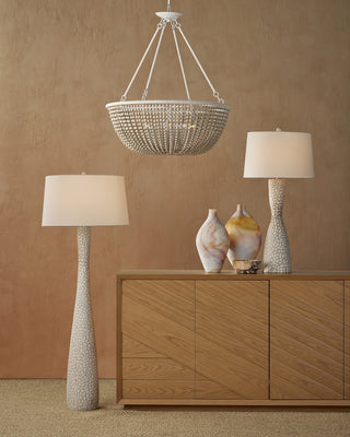 Wychwood Six Light Chandelier in Sugar White/Sandstone/White