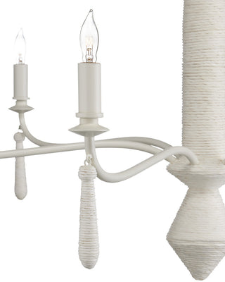 Donnybrook Six Light Chandelier in Snow White/White