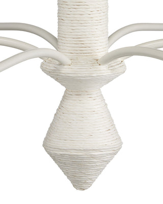 Donnybrook Six Light Chandelier in Snow White/White