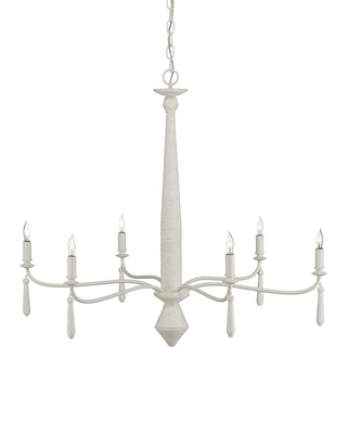 Currey and Company - 9000-1241 - Six Light Chandelier - Donnybrook - Snow White/White