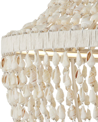 Cybele LED Chandelier in Natural/Pearlized White/White