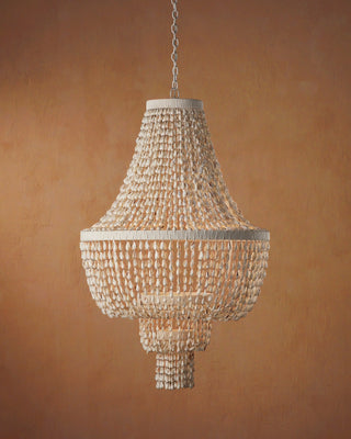 Cybele LED Chandelier in Natural/Pearlized White/White