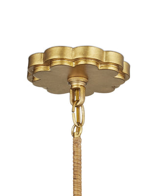 Savoie Nine Light Chandelier in Natural/Contemporary Gold Leaf