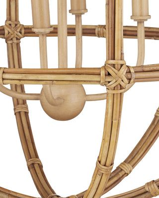 Charrette Four Light Lantern in Natural/Saddle Tan