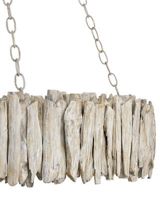 Driftwood Eight Light Chandelier in Whitewash