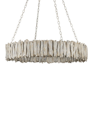 Driftwood Eight Light Chandelier in Whitewash