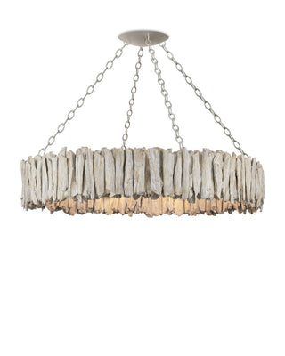 Driftwood Eight Light Chandelier in Whitewash