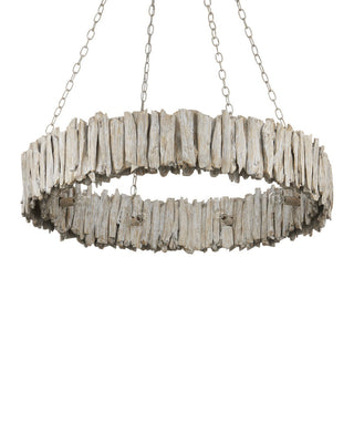 Driftwood Eight Light Chandelier in Whitewash
