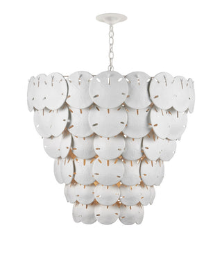 Tulum Eight Light Chandelier in White/Sugar White