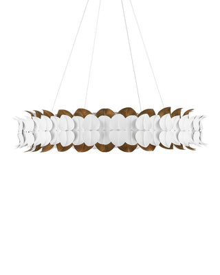 Aventine LED Chandelier in Gesso White/Contemporary Gold