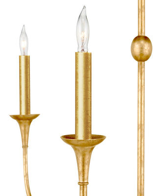 Nottaway Nine Light Chandelier in Contemporary Gold Leaf/Contemporary Gold