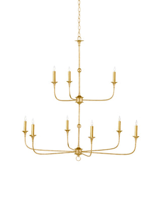 Currey and Company - 9000-1254 - Nine Light Chandelier - Nottaway - Contemporary Gold Leaf/Contemporary Gold