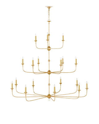 Nottaway 18 Light Chandelier in Contemporary Gold Leaf/Contemporary Gold