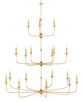 Nottaway 18 Light Chandelier in Contemporary Gold Leaf/Contemporary Gold