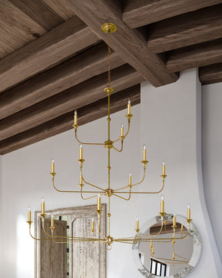 Nottaway 18 Light Chandelier in Contemporary Gold Leaf/Contemporary Gold