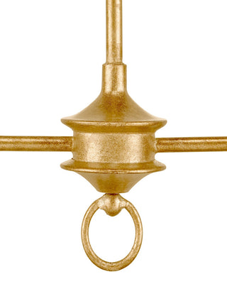 Nottaway Two Light Chandelier in Contemporary Gold Leaf