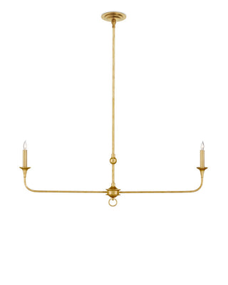 Nottaway Two Light Chandelier in Contemporary Gold Leaf
