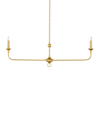 Currey and Company - 9000-1256 - Two Light Chandelier - Nottaway - Contemporary Gold Leaf
