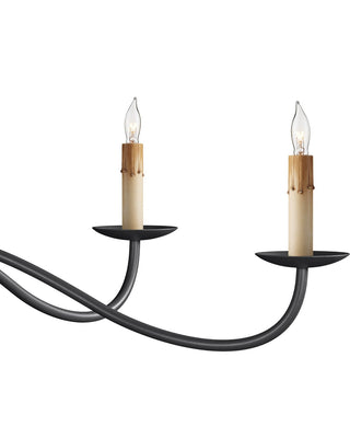 Saxon Five Light Chandelier in Zanzibar Black