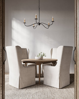 Saxon Five Light Chandelier in Zanzibar Black