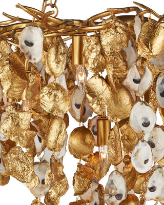 Lucullan 14 Light Chandelier in Contemporary Gold Leaf/Contemporary Gold/Natural