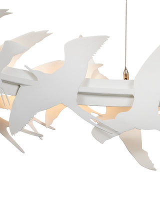 Tijereta LED Chandelier in Gesso White