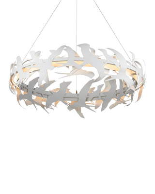 Tijereta LED Chandelier in Gesso White