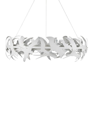 Tijereta LED Chandelier in Gesso White