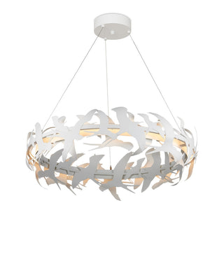 Tijereta LED Chandelier in Gesso White