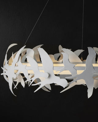Tijereta LED Chandelier in Gesso White