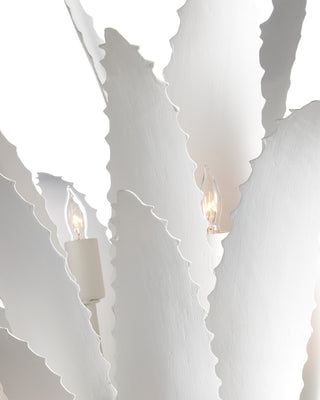 Agave Nine Light Chandelier in Gesso White