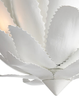 Agave Nine Light Chandelier in Gesso White