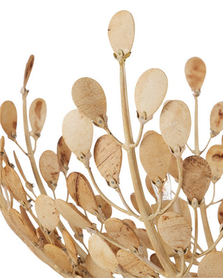 Maypan Four Light Chandelier in Natural/Coco Cream