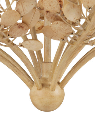 Maypan Four Light Chandelier in Natural/Coco Cream