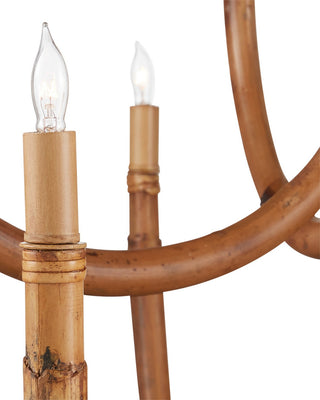 Samsara 12 Light Chandelier in Natural/Saddle Tan