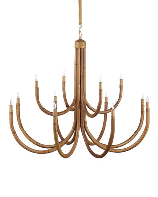Samsara 12 Light Chandelier in Natural/Saddle Tan