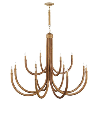 Samsara 12 Light Chandelier in Natural/Saddle Tan