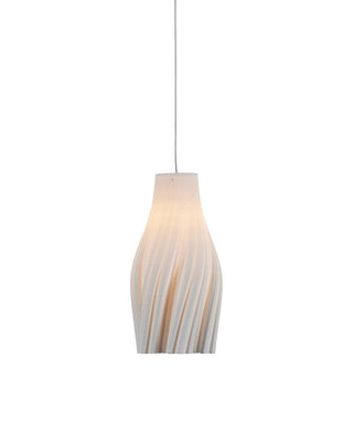 Currey and Company - 9000-1270 - One Light Pendant - Posh - White/Silver