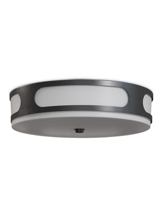 Swale LED Outdoor Flush Mount in Black/White