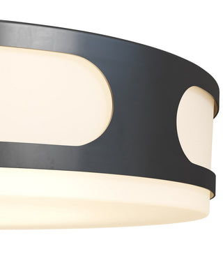 Swale LED Outdoor Flush Mount in Black/White