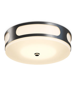 Swale LED Outdoor Flush Mount in Black/White