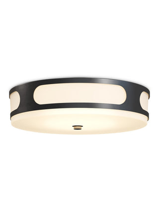 Currey and Company - 9900-0001 - LED Outdoor Flush Mount - Swale - Black/White