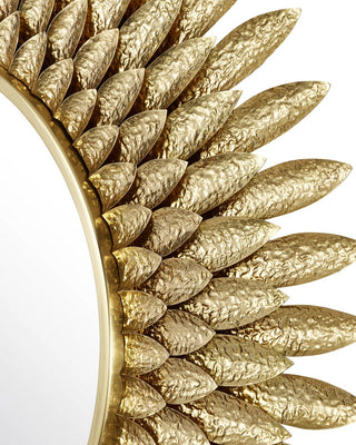 Plume Mirror in Brass